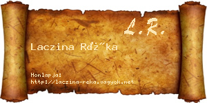 Laczina Réka névjegykártya